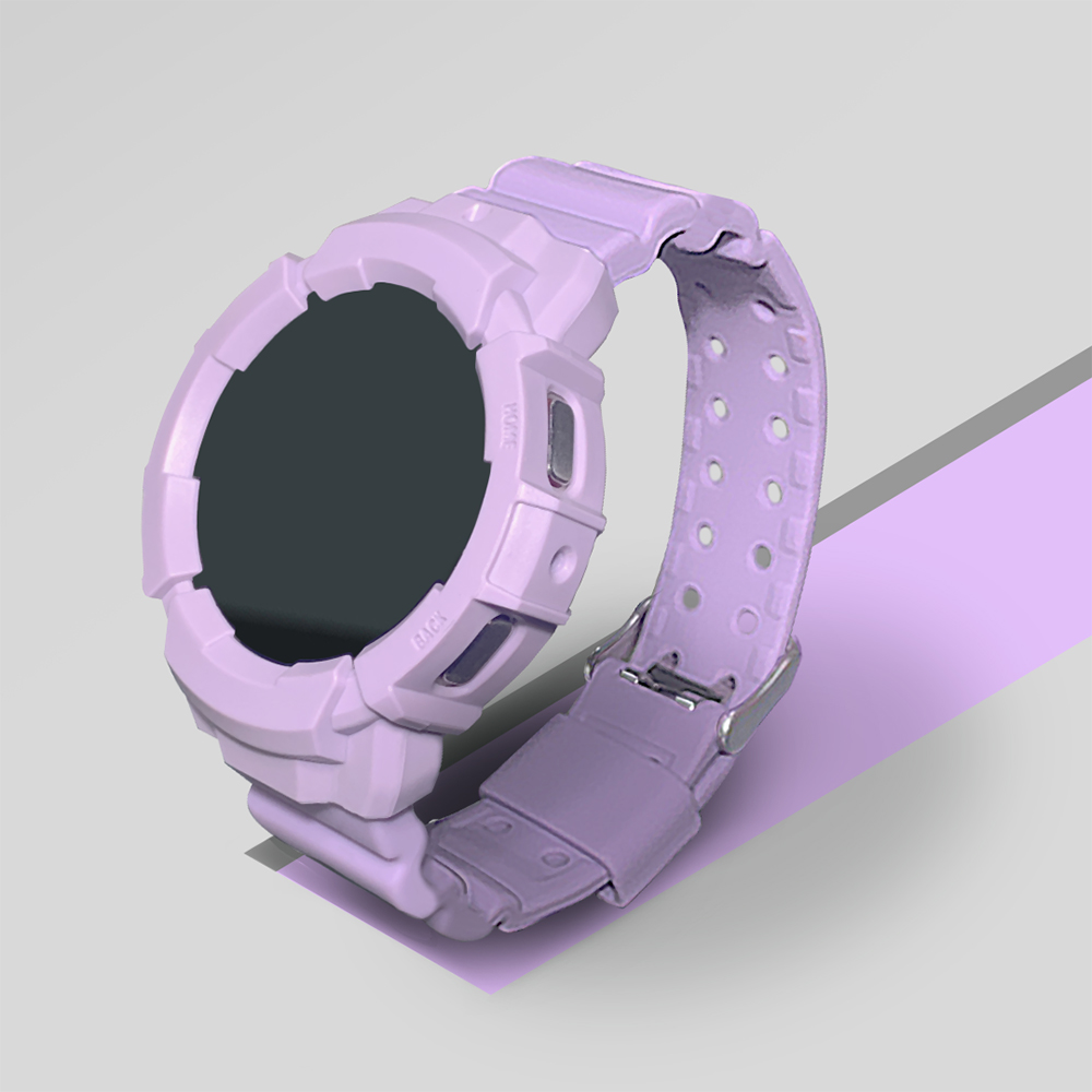 TXLX 갤럭시워치 일체형 스트랩 워치 7 6 5 4 호환 풀커버 세트 20 40 44 mm - 상세 이미지 3