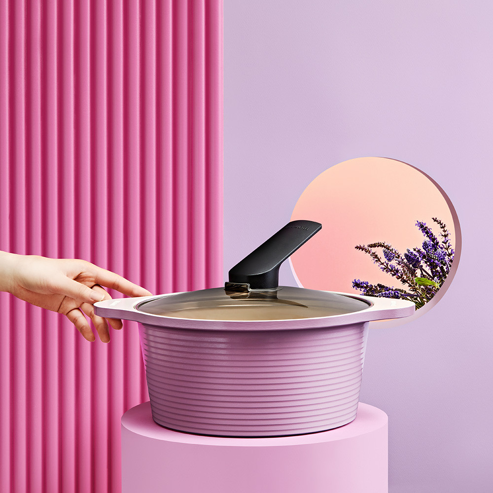 아르보 블랑 24cm 곰솥냄비 멜로우퍼플