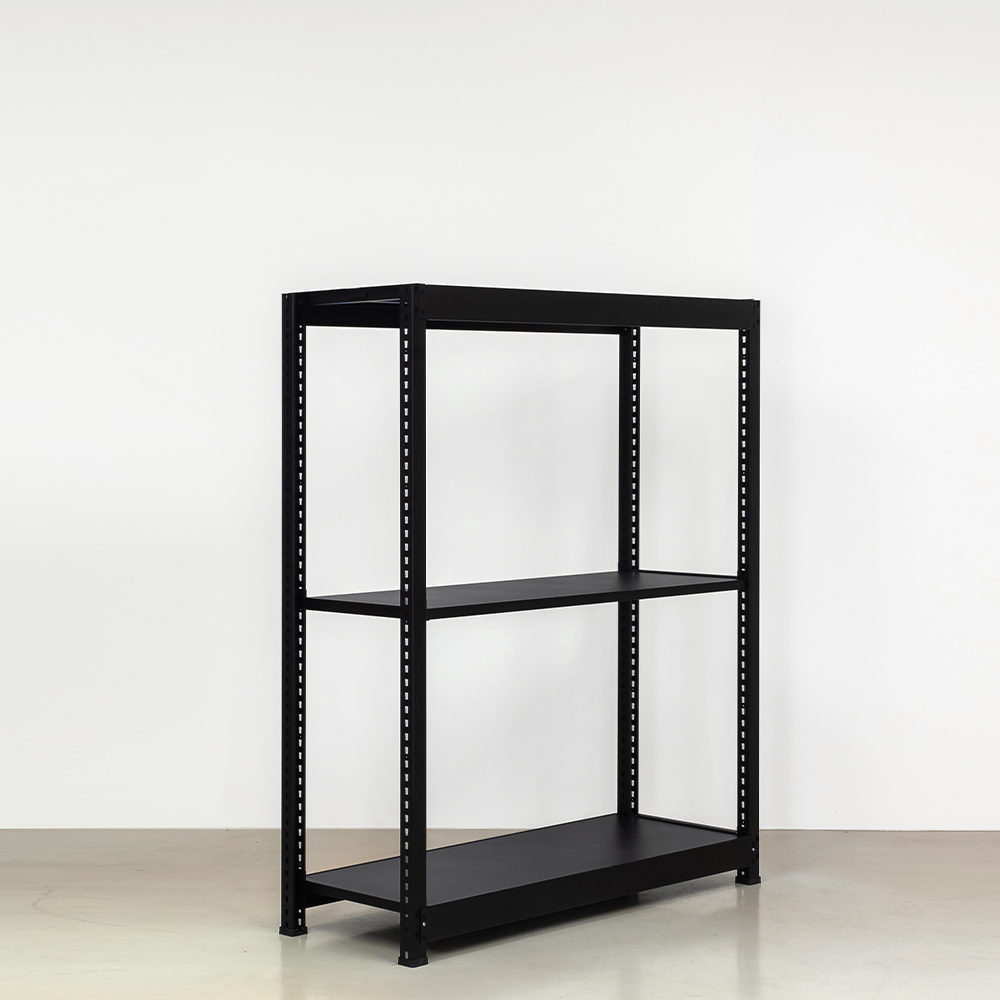 스타크 3단 와이드 수납 선반 철제 철재 조립 랙 다용도 경량렉 1200x300x1500