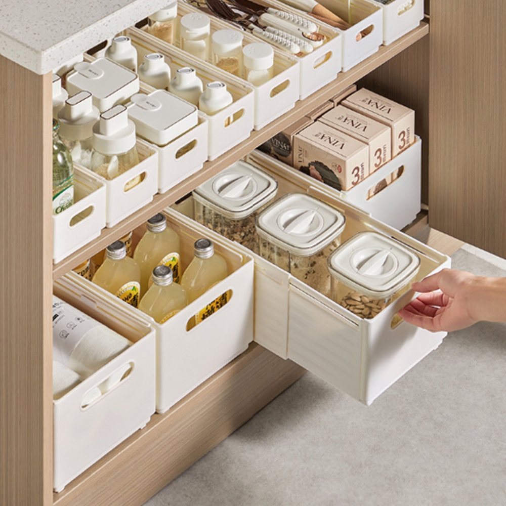 길이조절 정리함 펜트리 수납함 슬라이딩 옷정리트레이 옷장정리 서랍 칸막이 틈새 보관함 소