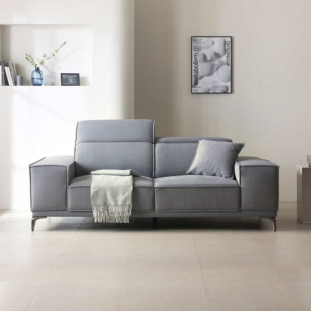 제나 카페 라운지 아쿠아텍스 패브릭 소파 3인용 소파 +스툴Event