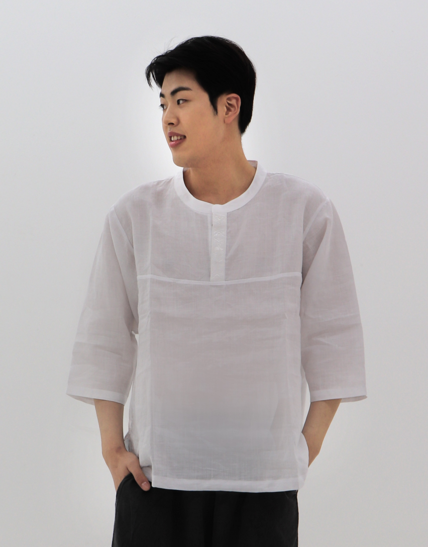 마 티셔츠 단품 남자 남성 생활한복 개량한복 - 상세 이미지 3