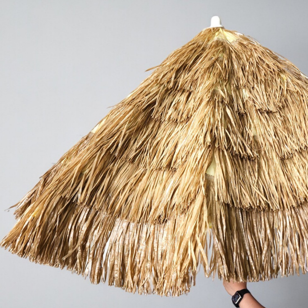 하와이안 라탄 파라솔 레이빌라 대형 밀짚 캠핑 감성 휴대용 비치 밀집 초가