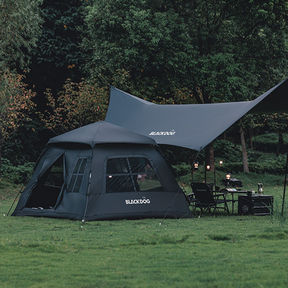 네이처하이크 블랙독 원터치 자동 오토 텐트 피크닉 백패킹 캠핑 블랙코팅 블랙