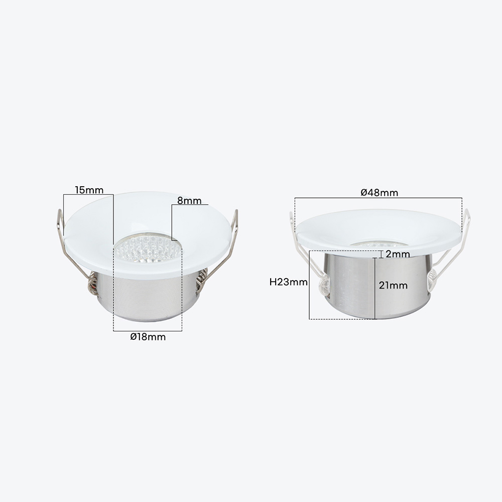 LED 35mm(1.5인치) 다운라이트 분리형 뎀프 3W 주광색 하얀빛 - 상세 이미지 5