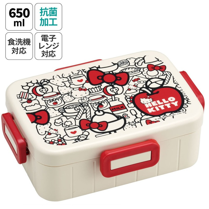 스케이터 산리오 헬로키티 KT Food Red 캐릭터 항균 4면락 런치박스 650ml YZFL7AG - 주방·식기 - 하카타몰