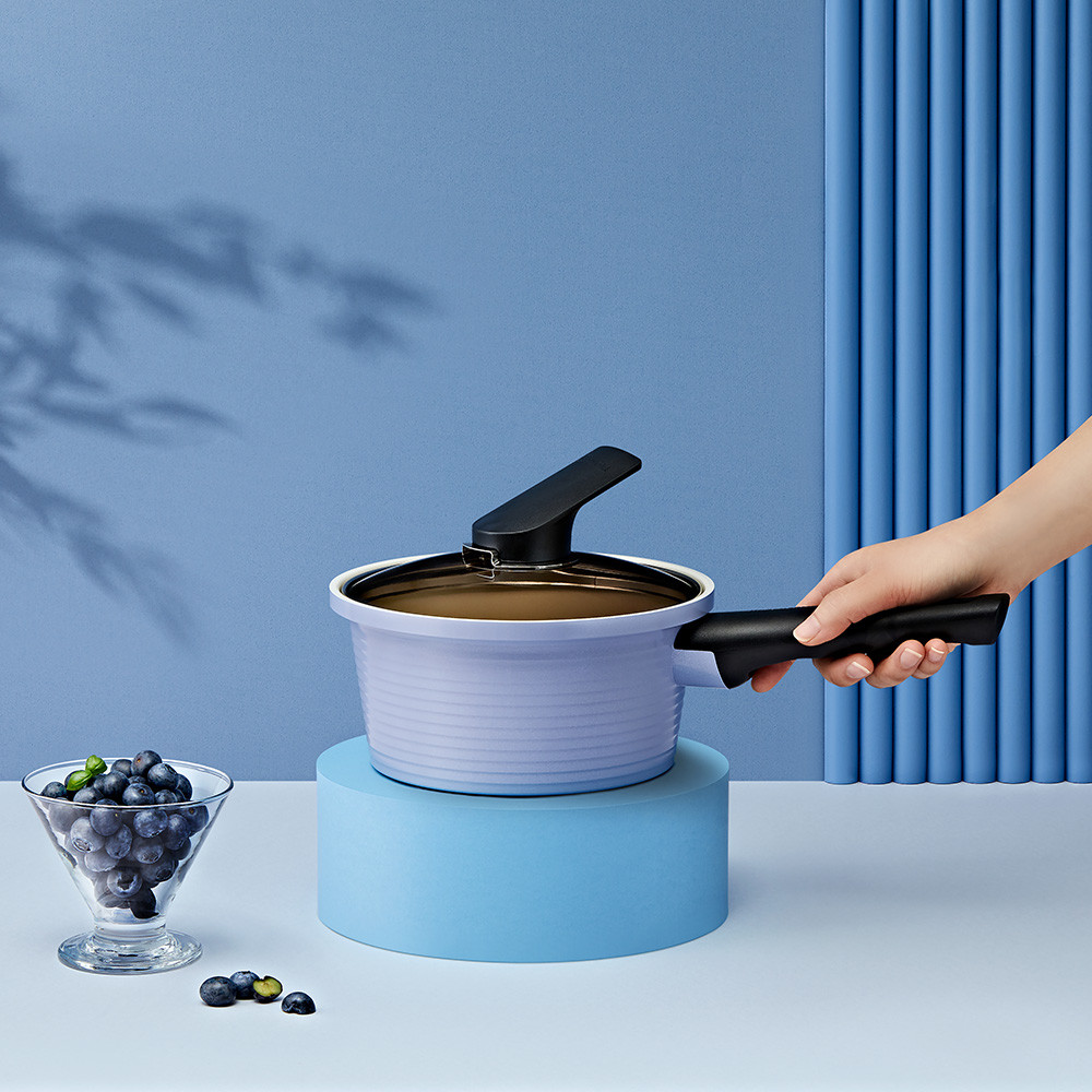 아르보 블랑 18cm 한손냄비 멜로우블루 - 상품 이미지