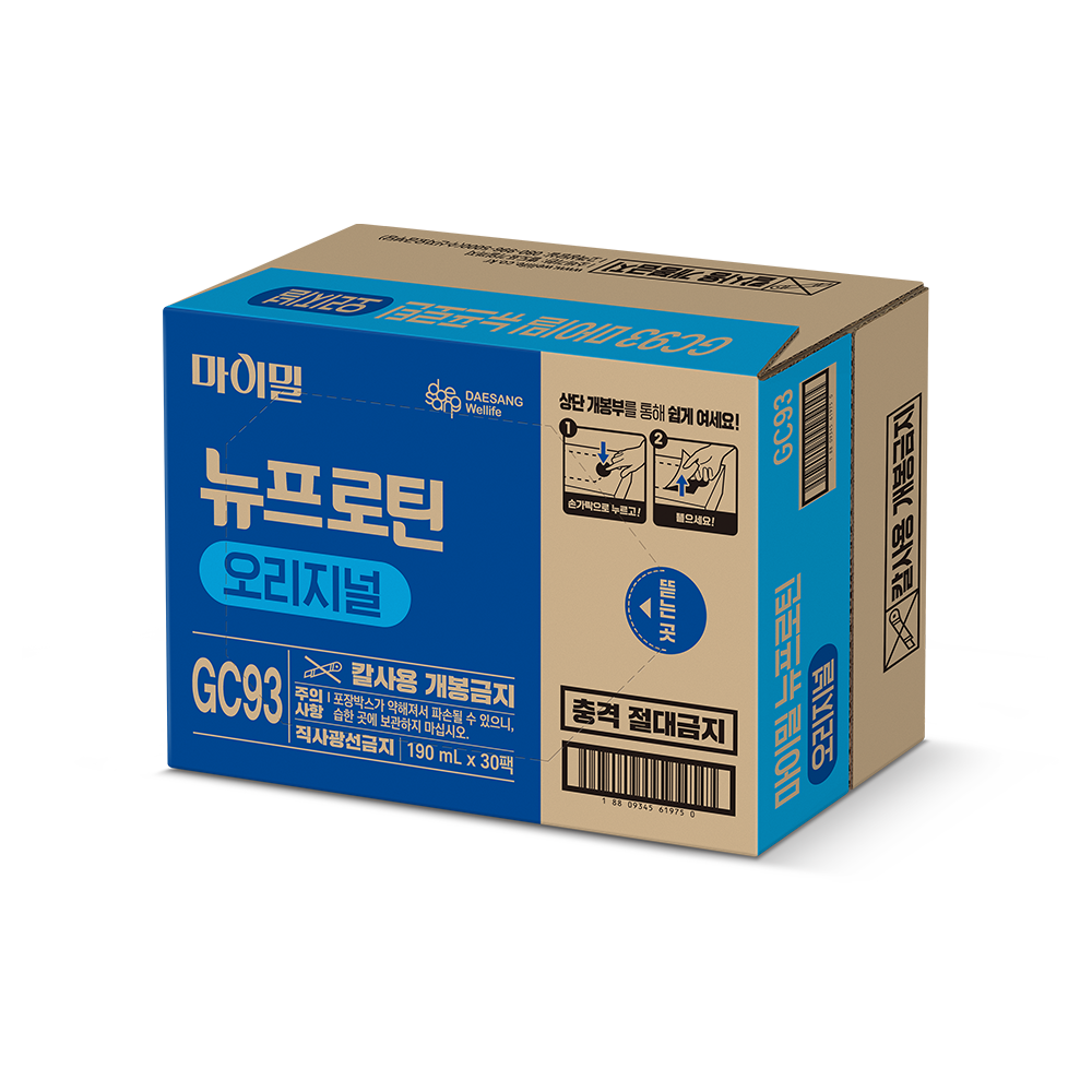 마이밀 뉴프로틴 오리지널 190 mL 30팩+30팩 단백질음료 대표 이미지