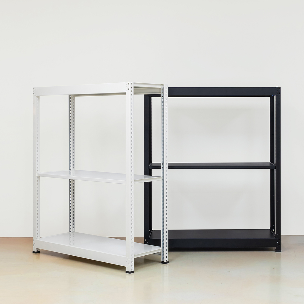 스타크 3단 와이드 수납 선반 철제 철재 조립 랙 다용도 경량렉 1200x300x1500