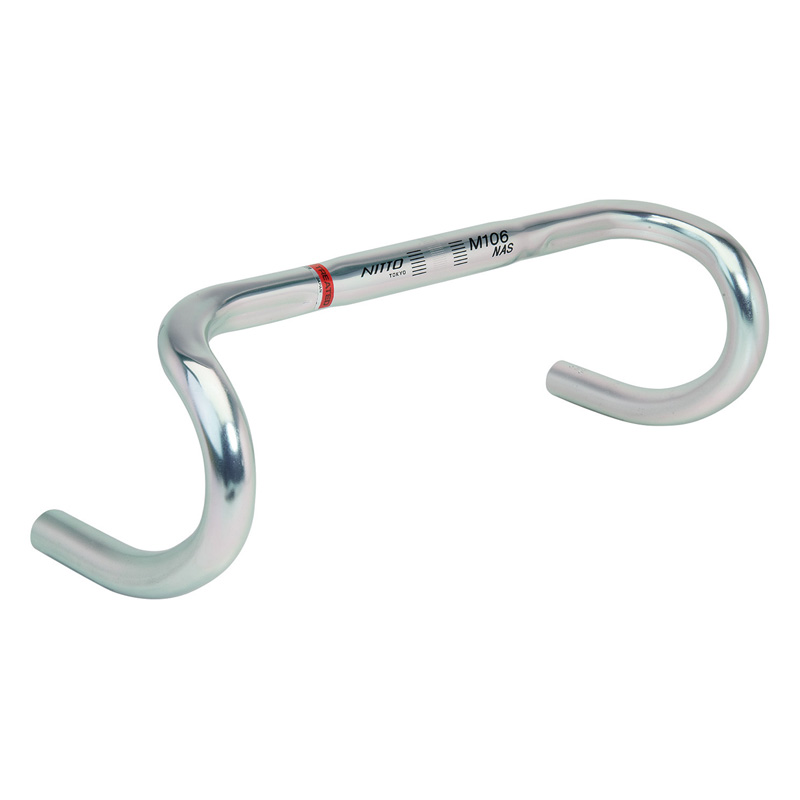 니토 Nitto 닛토 자전거 드롭바 핸들바 380 mm M106-NAS 실버 - 상품 이미지