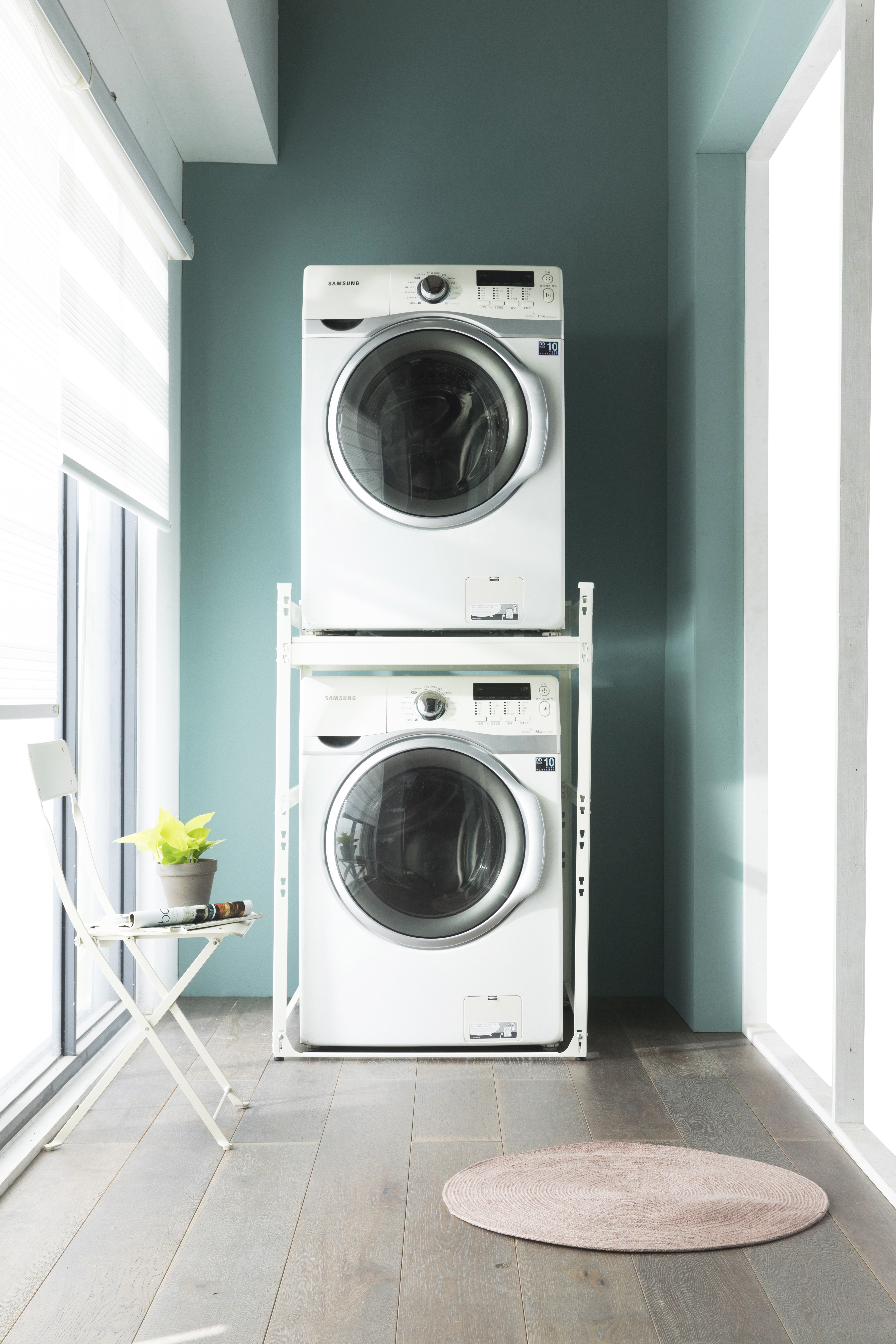 스피드랙 적재형 고급 건조기선반 800x800x1200 화이트