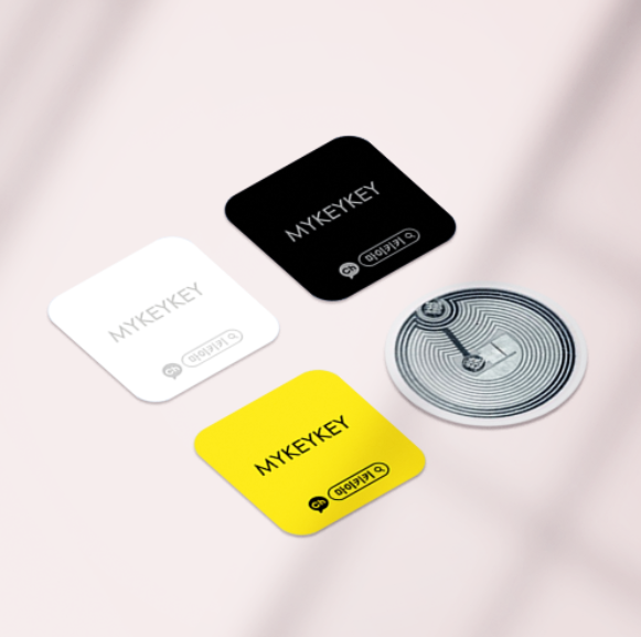 마이키키 아파트 공동현관 도어락  RFID NFC 태그 스티커키 4개세트 -단품가능 핸드폰 부착형 도어락 카드키 - 상세 이미지 2