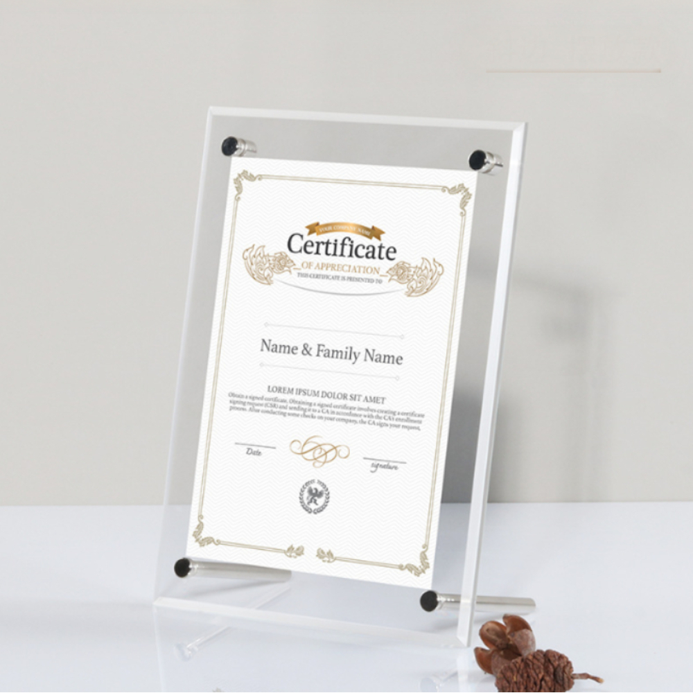 아크릴액자 사업자등록증 가족사진 상장 액자 프레임 A4