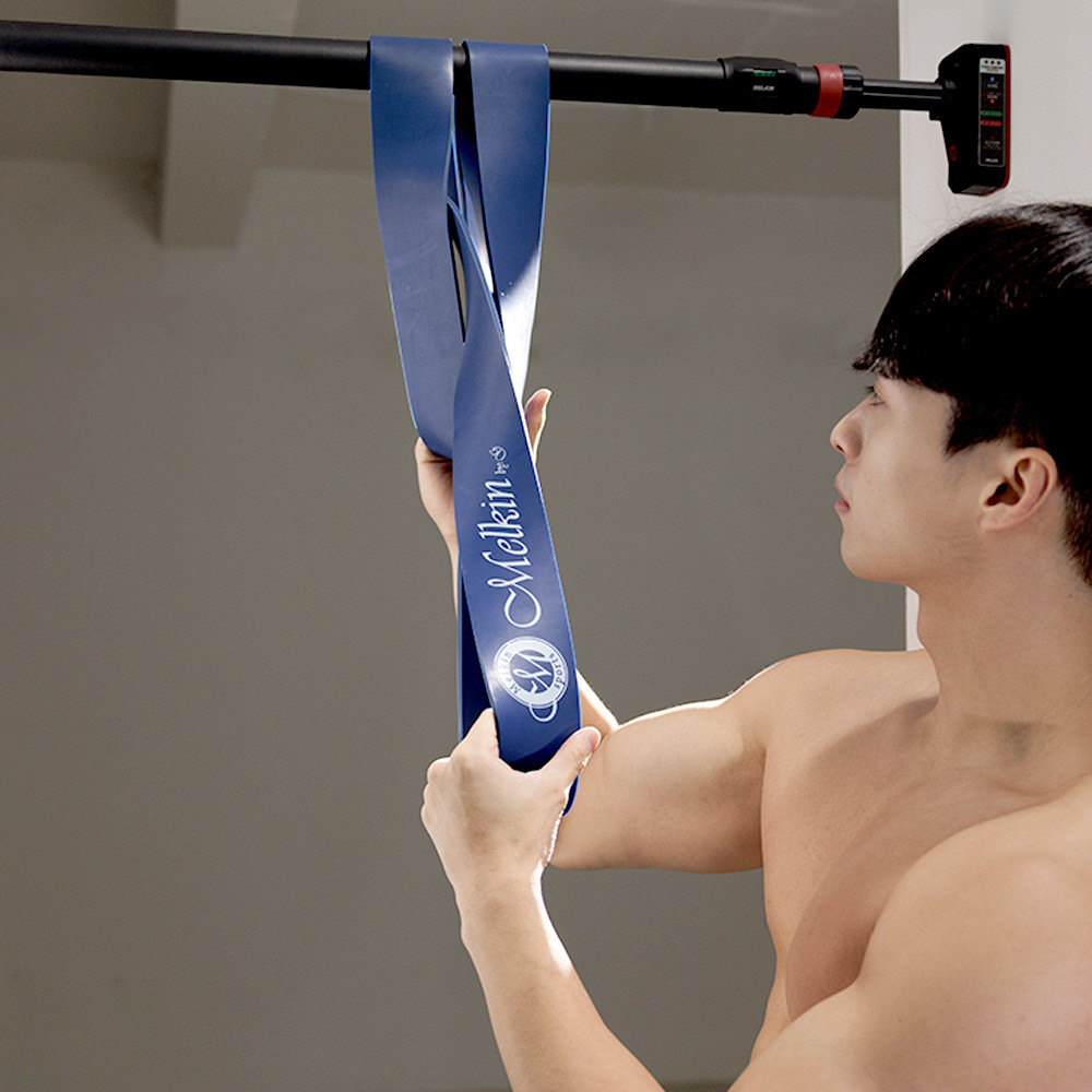 멜킨 풀업밴드 턱걸이 철봉 코어 헬스 밴드 스포츠 고무 탄력 근력 라텍스밴드 6단계 블루 제품 이미지