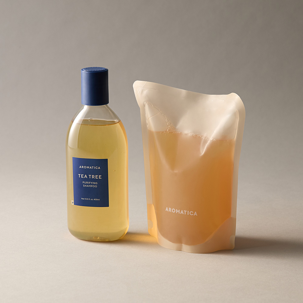 아로마티카 샴푸 400ML & 리필 500ML 세트 (로즈마리 샴푸+리필) 대용량 비건 두피 탈모 냄새 가려움 이미지 2