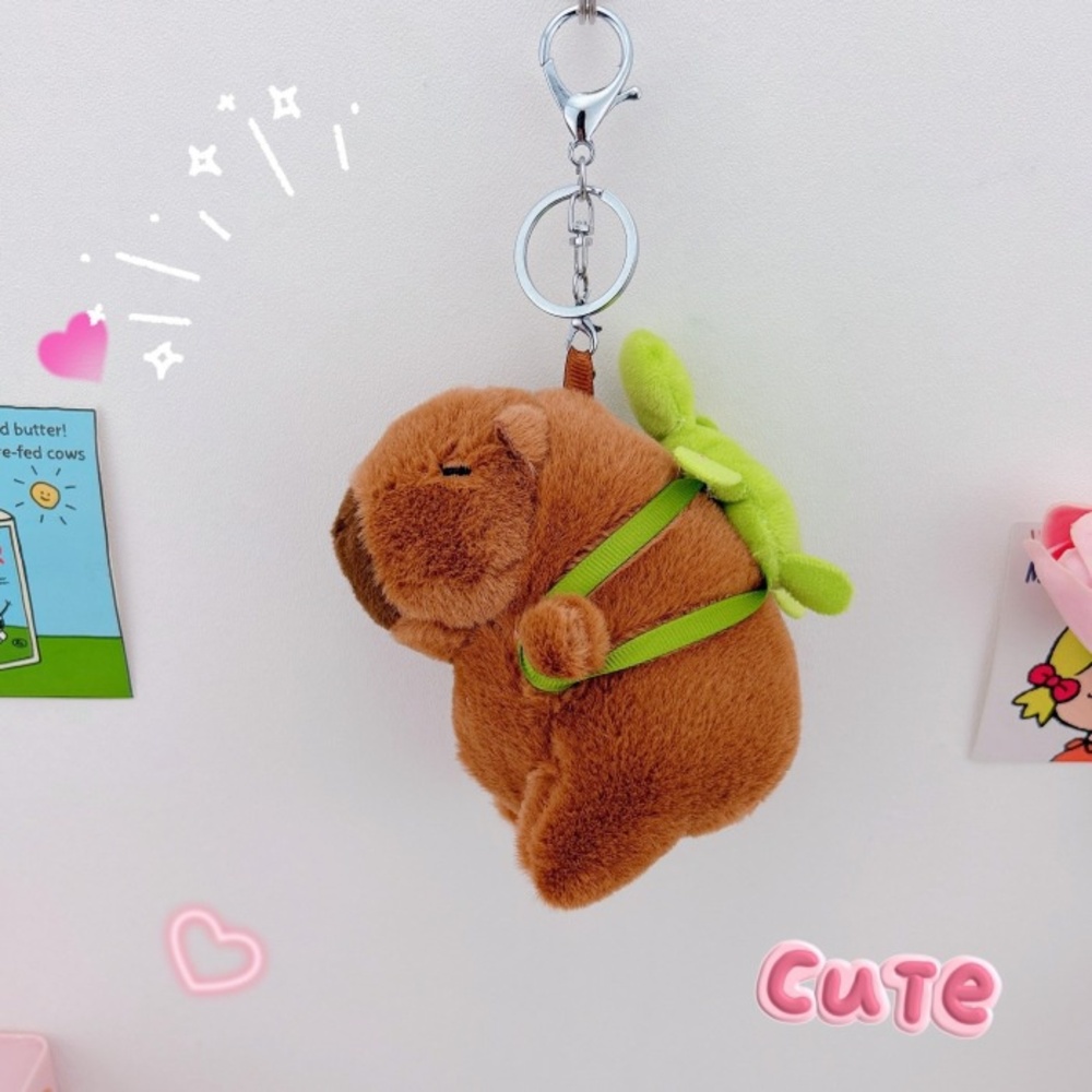 카피바라 인형 키링 콧물 카피바라 열쇠고리 가방꾸미기 이미지 8