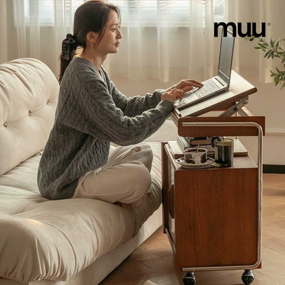 레트로 수납장 미니 사이드 진열장 독서 노트북작업 - 상세 이미지 3
