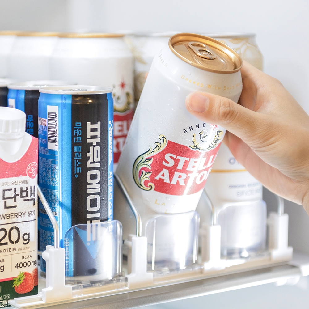 [자동 정리] 캔음료 디스펜서 편의점 냉장고 정렬 음료수 트레이 31cm 3라인 제품 이미지