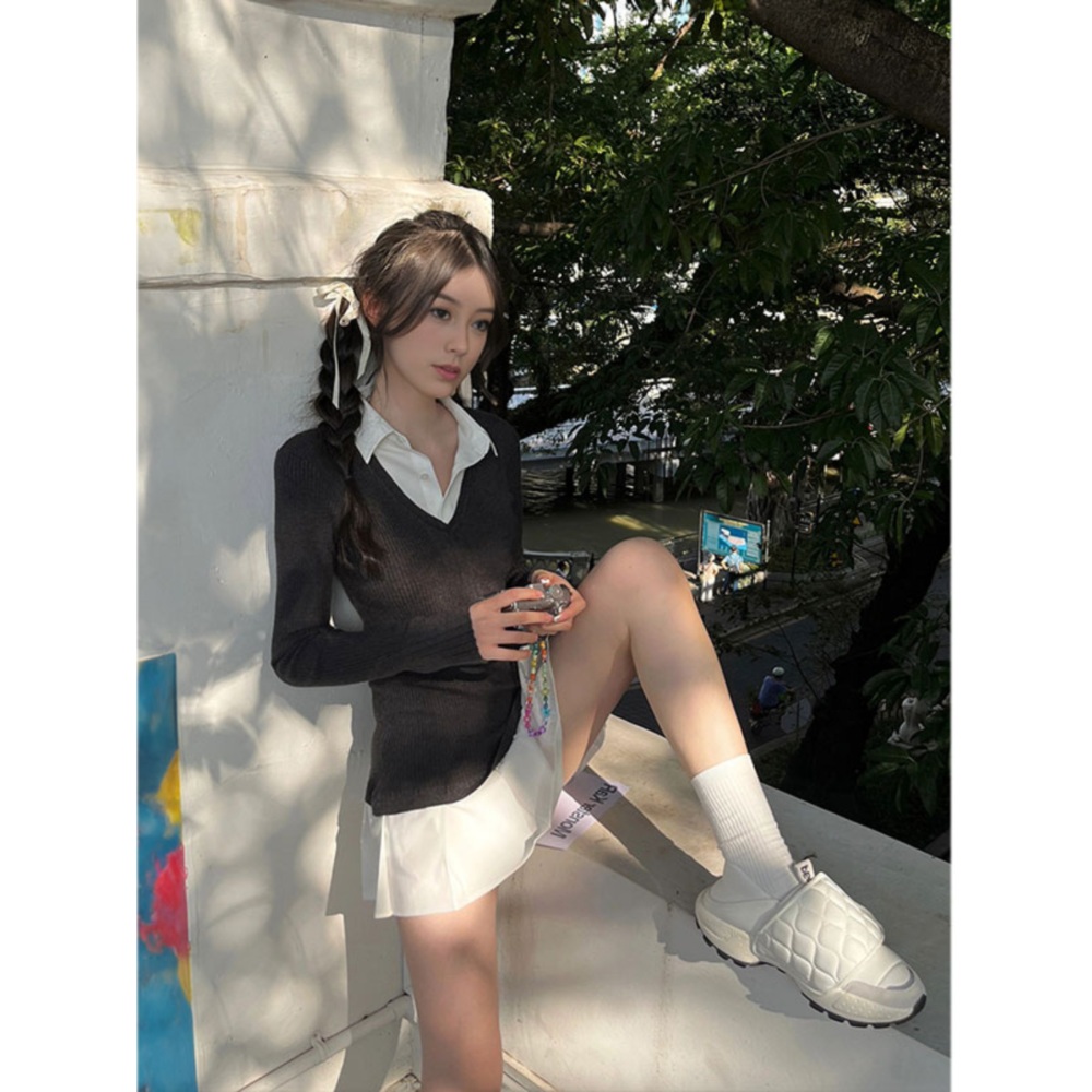 지락이의 뛰뛰빵빵 안유진 블라우스 오피스 투피스 의상 옷 패션 - 상세 이미지 3
