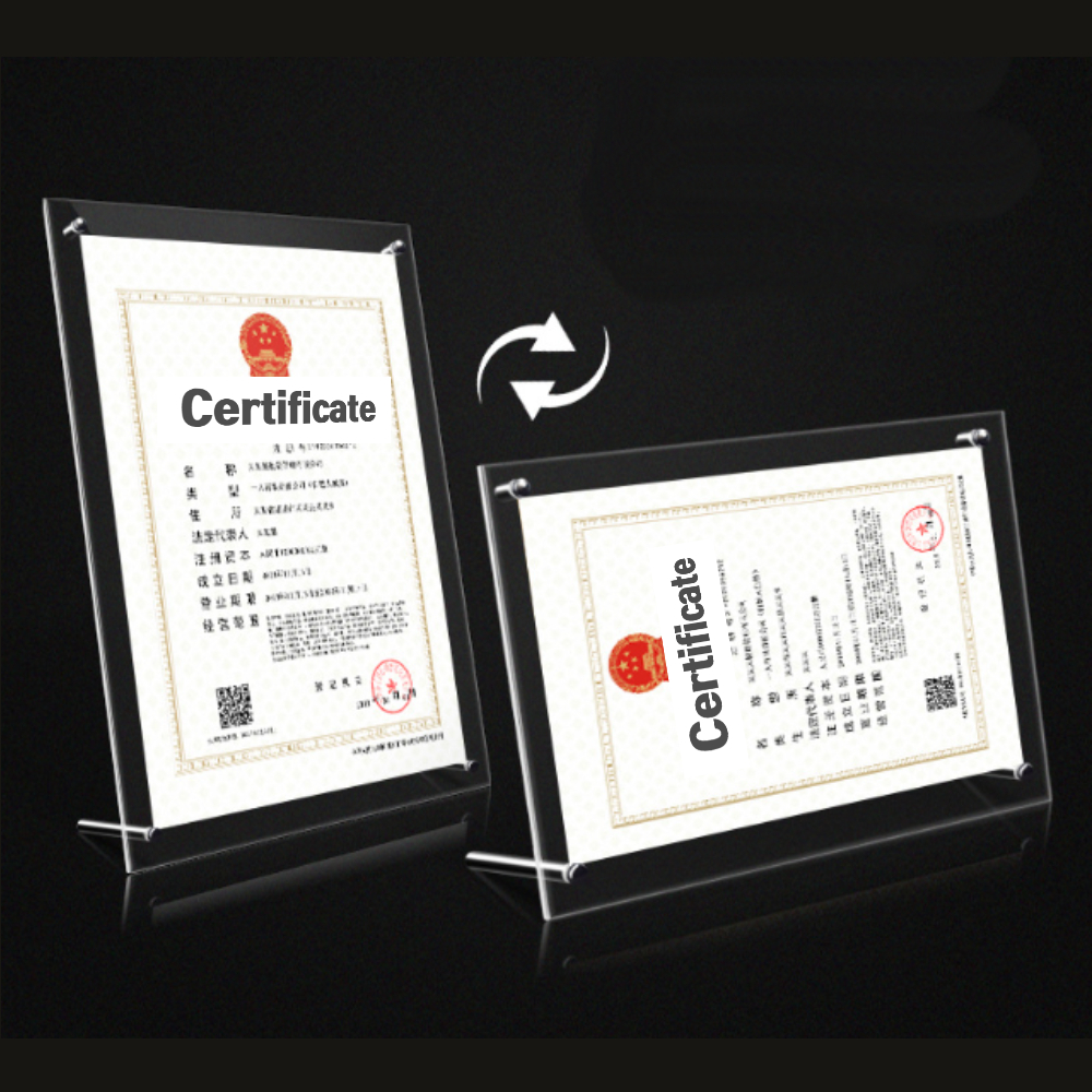 아크릴액자 사업자등록증 가족사진 상장 액자 프레임 A4