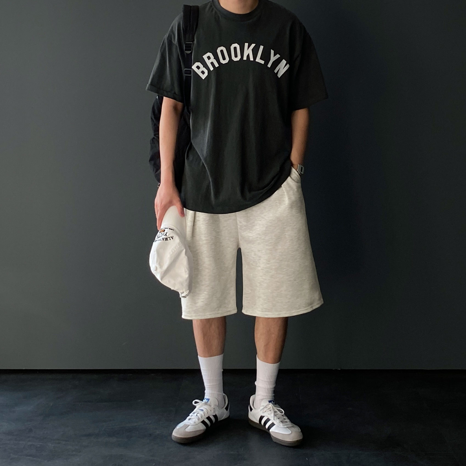 남자버뮤다팬츠 남자와이드반바지 6부반바지 - 상세 이미지 3