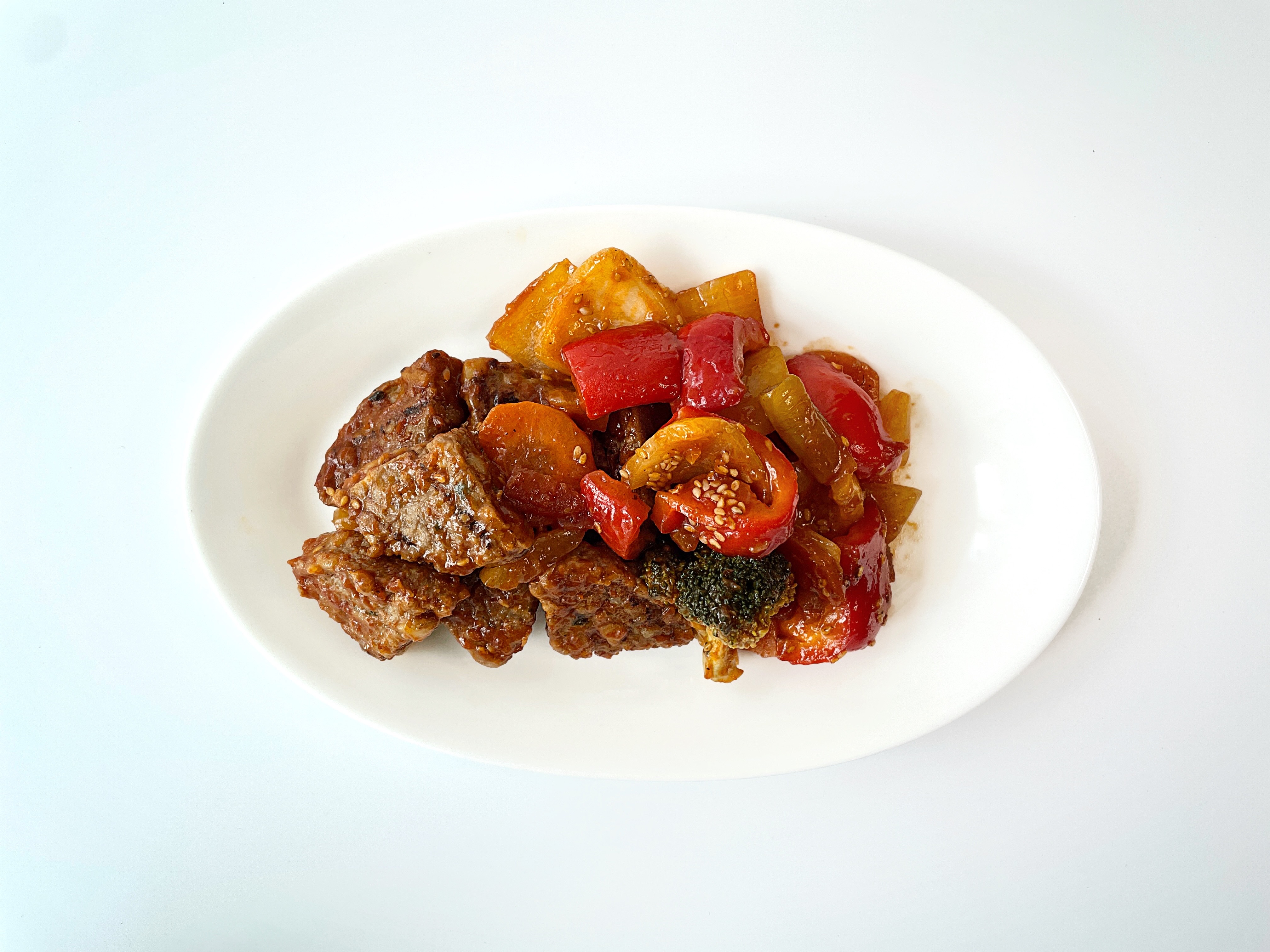일주일반찬 대용량 토마토떡갈비야채볶음 660g 가정식반찬 - 상품 이미지