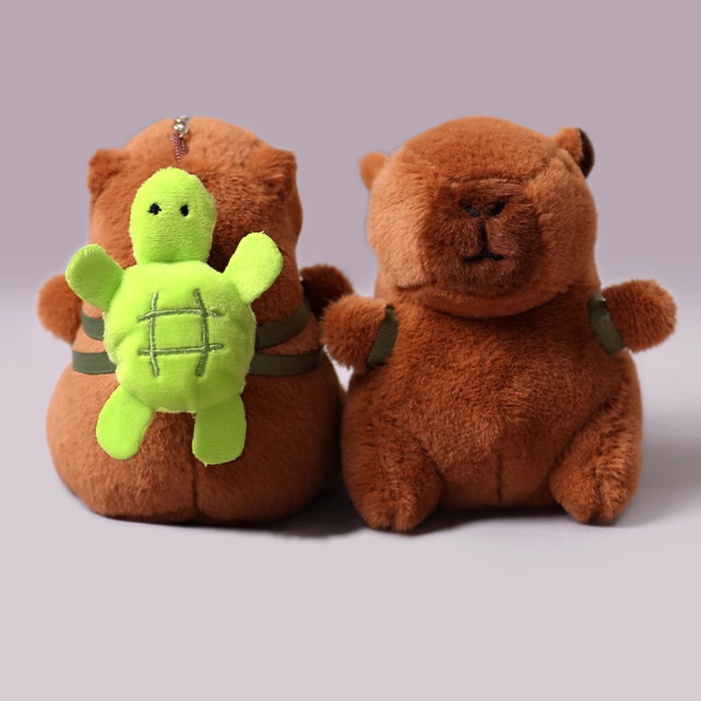 카피바라 인형 키링 콧물 카피바라 열쇠고리 가방꾸미기 - 상세 이미지 3