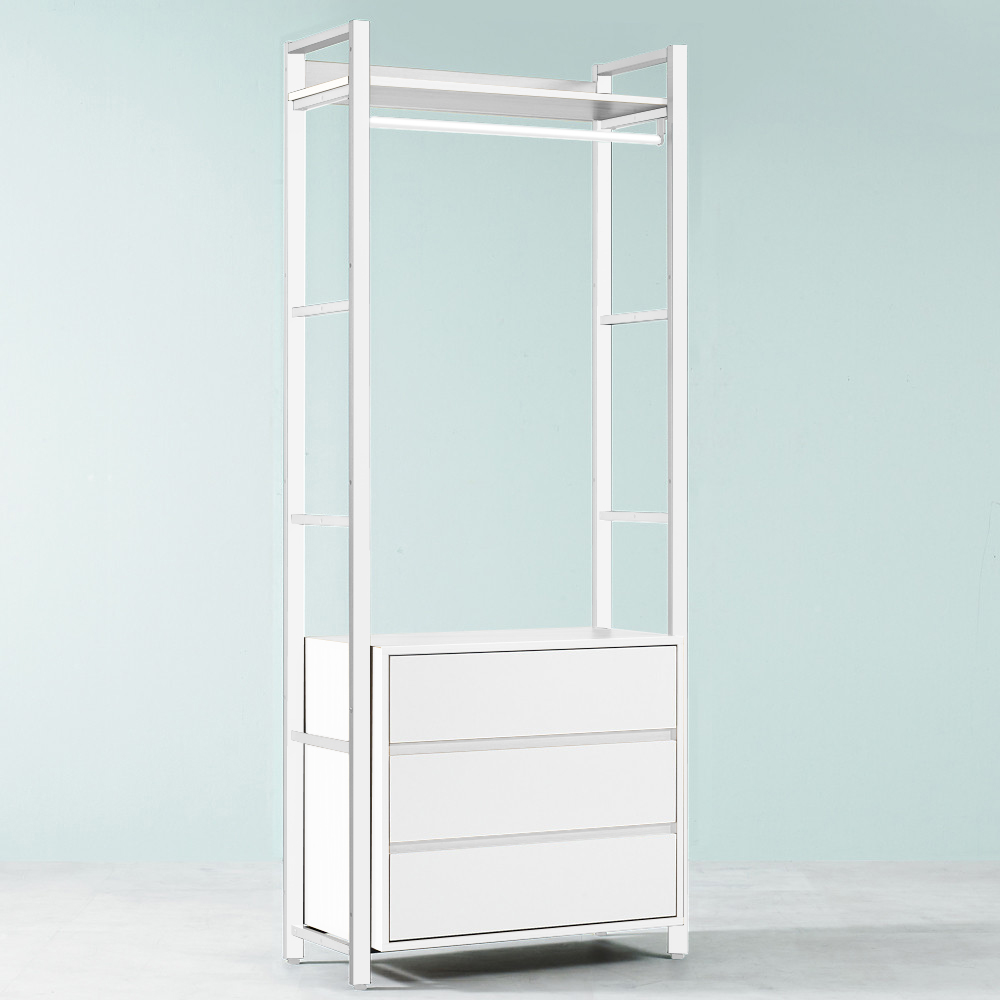 철제 드레스룸 시스템장 행거 1단 옷장 800 - 상세 이미지 5