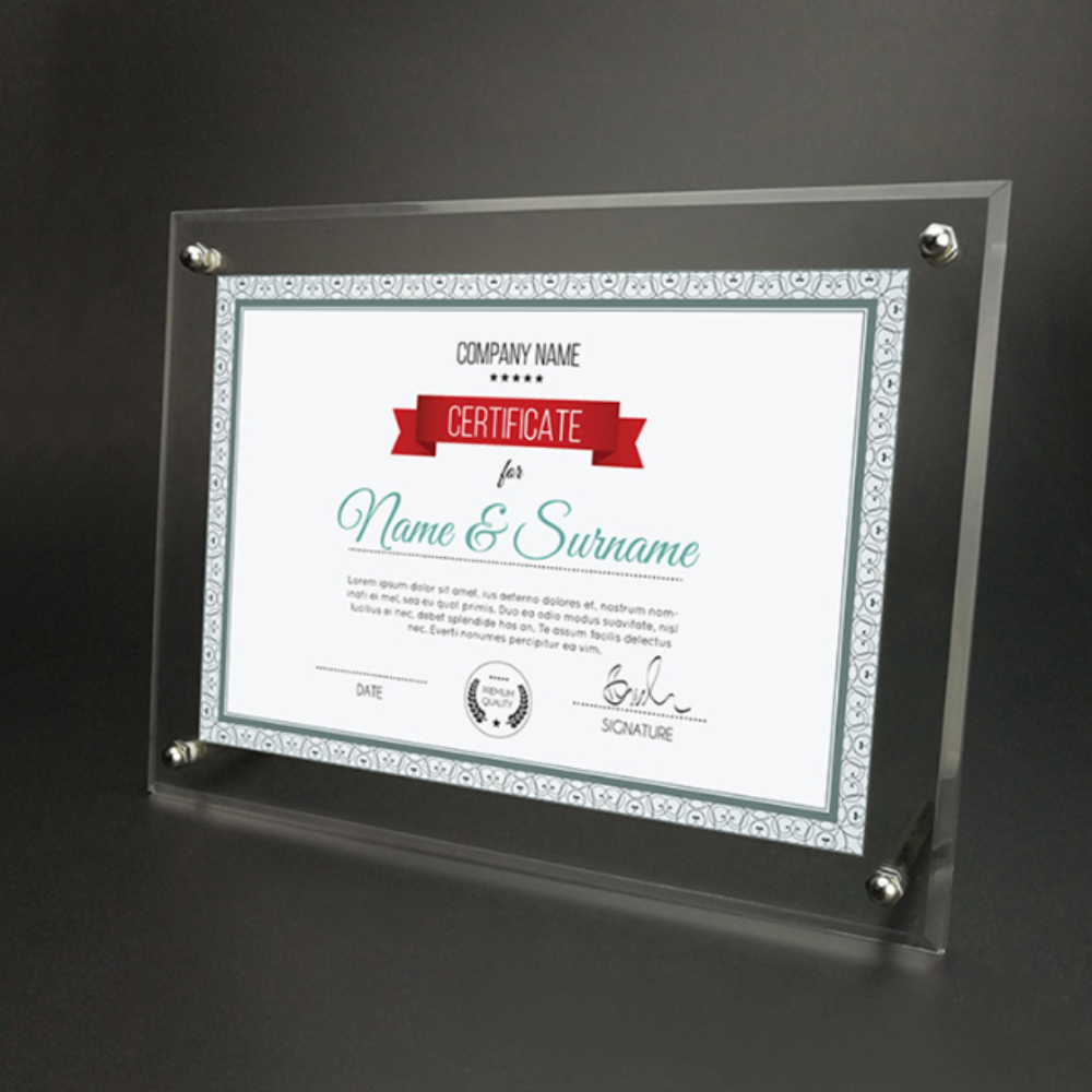 아크릴액자 사업자등록증 가족사진 상장 액자 프레임 A4