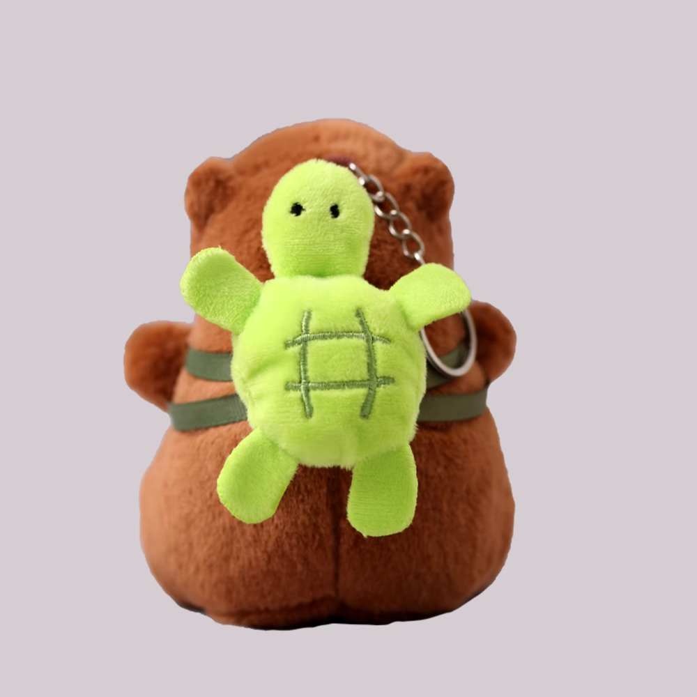 카피바라 인형 키링 콧물 카피바라 열쇠고리 가방꾸미기 - 상세 이미지 2