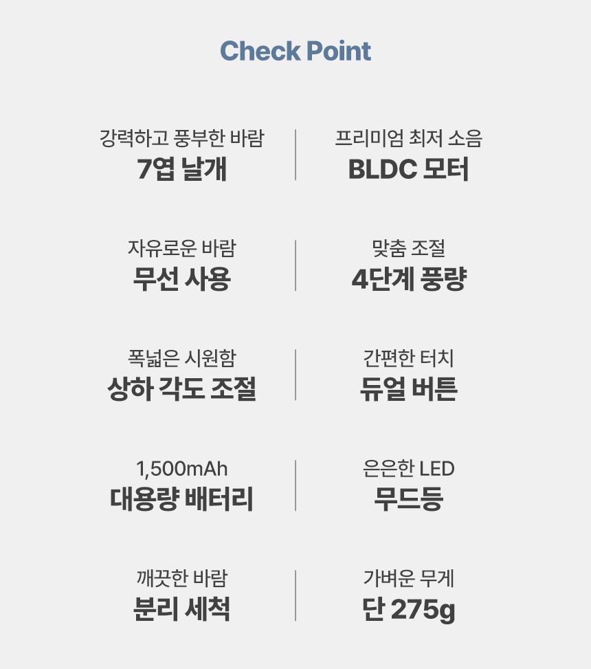 신일 무선 탁상용 선풍기 BLDC 7엽 탁상형 미니 사무실 차량용 소형 SIF-4EJH 이미지 6