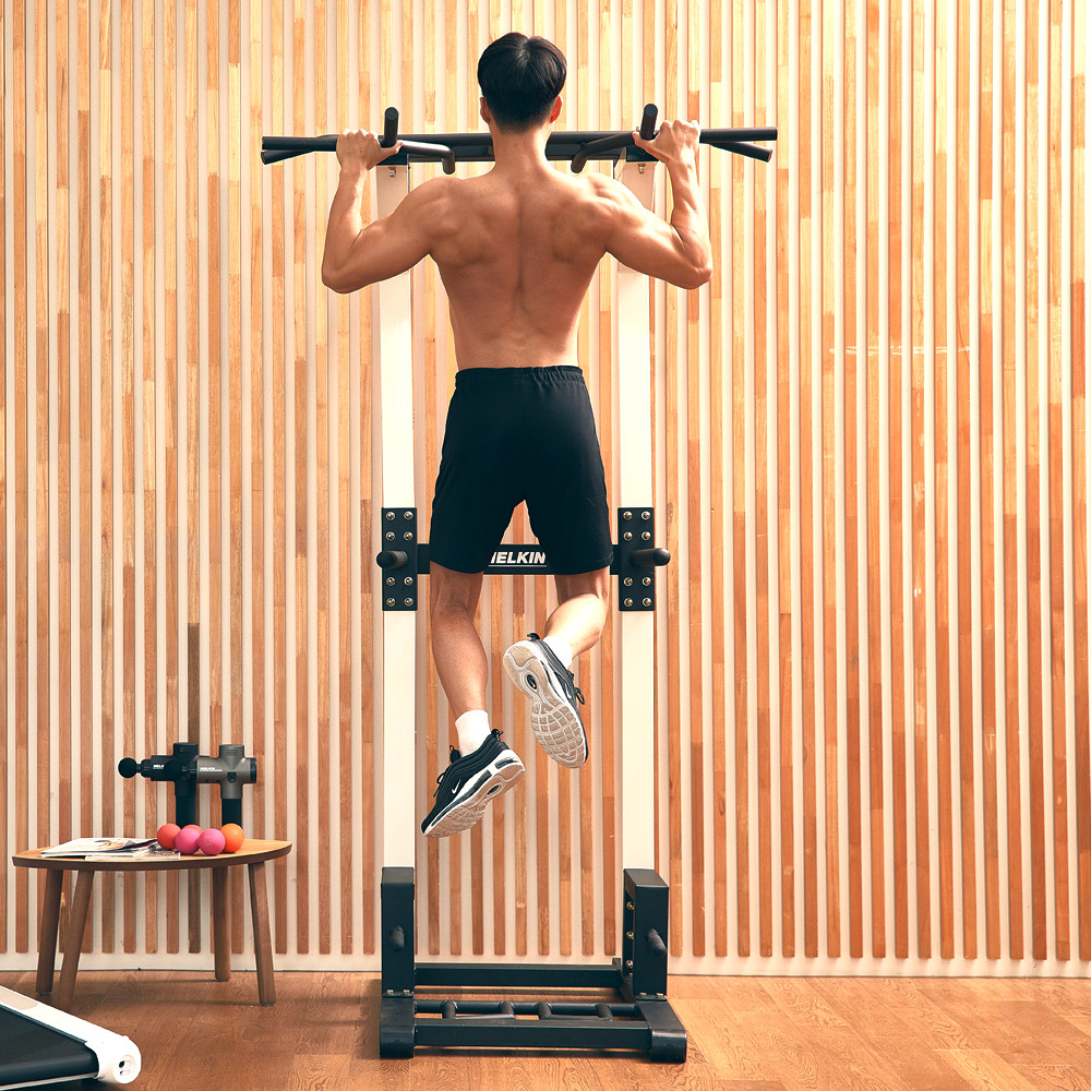 멜킨 치닝디핑 젠틀마스터 가정용 철봉 실내 턱걸이 운동 헬스 기구 홈트 딥스 친업 머신