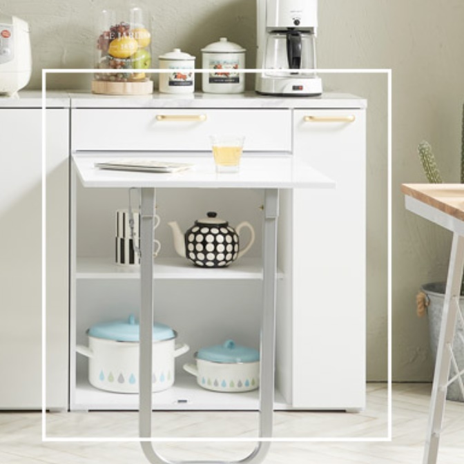 밥솥 선반 식탁 전자레인지장 식탁 겸 렌지대