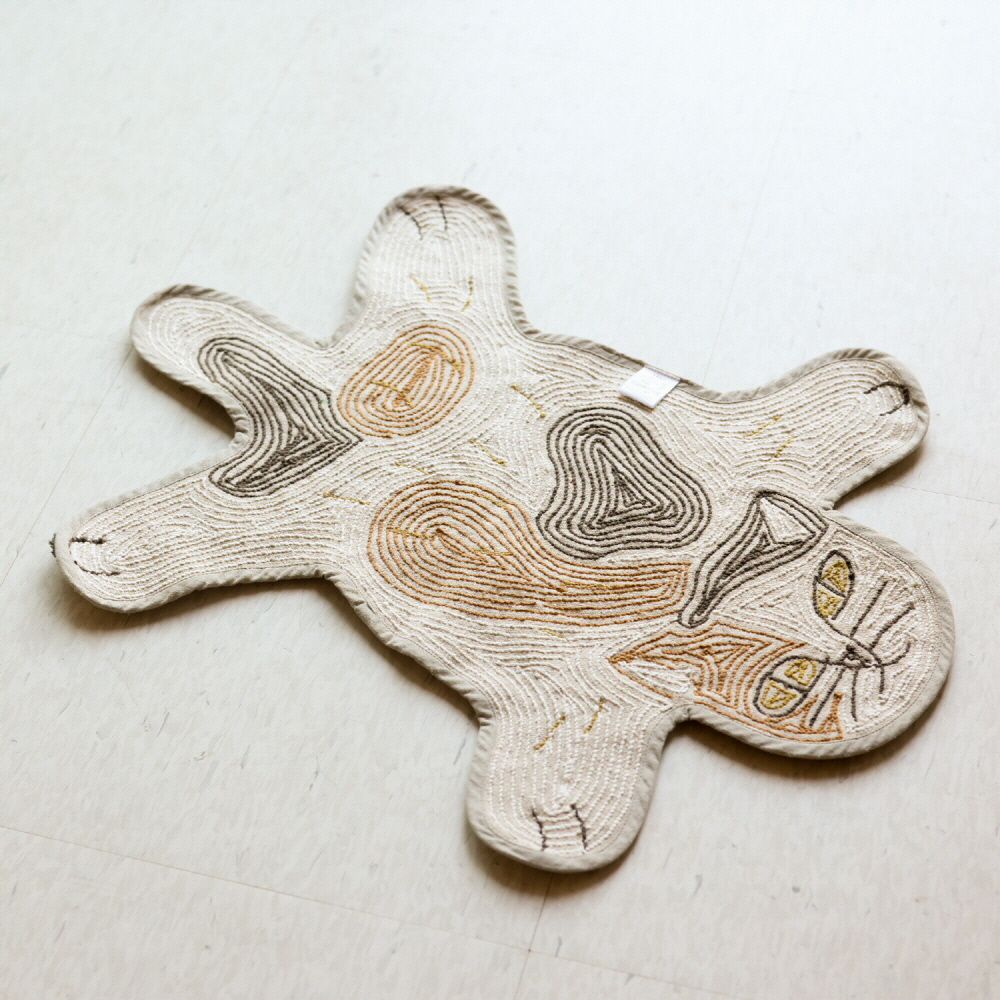 즐거운 동물원 순면 스몰 발매트 미케 고양이