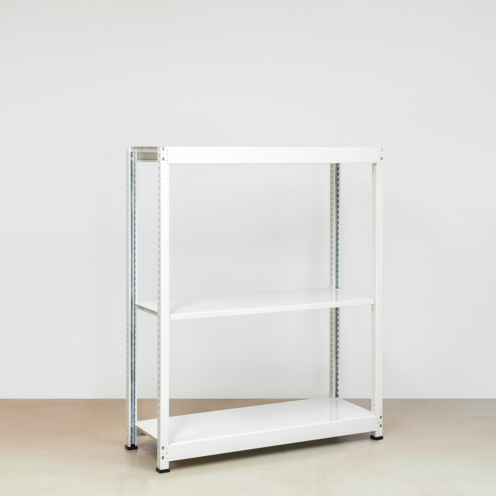 스타크 3단 와이드 수납 선반 철제 철재 조립 랙 다용도 경량렉 1200x300x1500