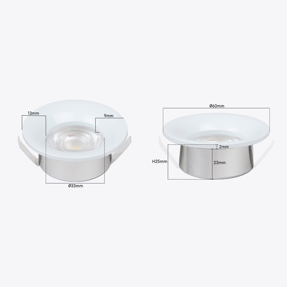 LED 55mm(2인치) 다운라이트 분리형 뎀프 3W 플리커프리 천장 거실 복도 계단 매입등 - 상세 이미지 5