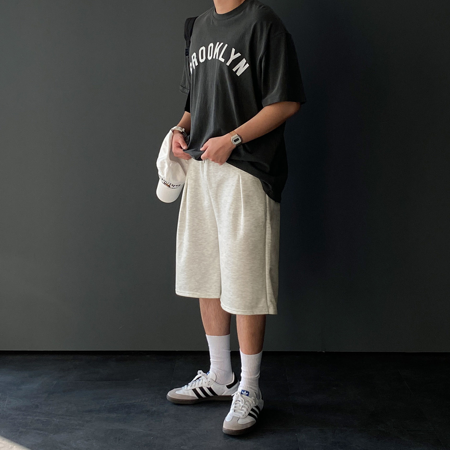 남자버뮤다팬츠 남자와이드반바지 6부반바지 - 상세 이미지 4