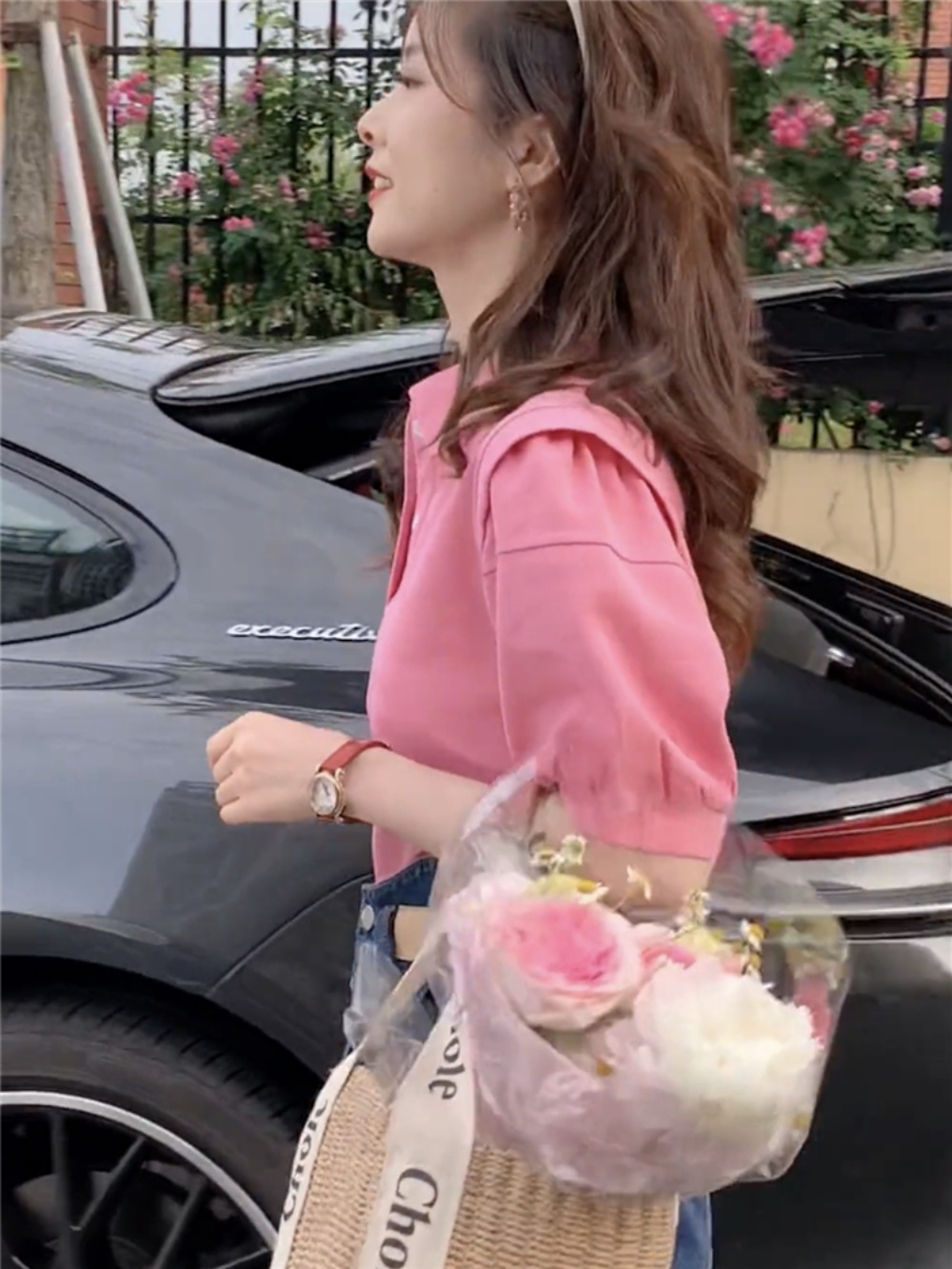 놀아주는 여자 고은하 반팔 블라우스 카라 퍼프 의상 옷 패션 - 상세 이미지 4