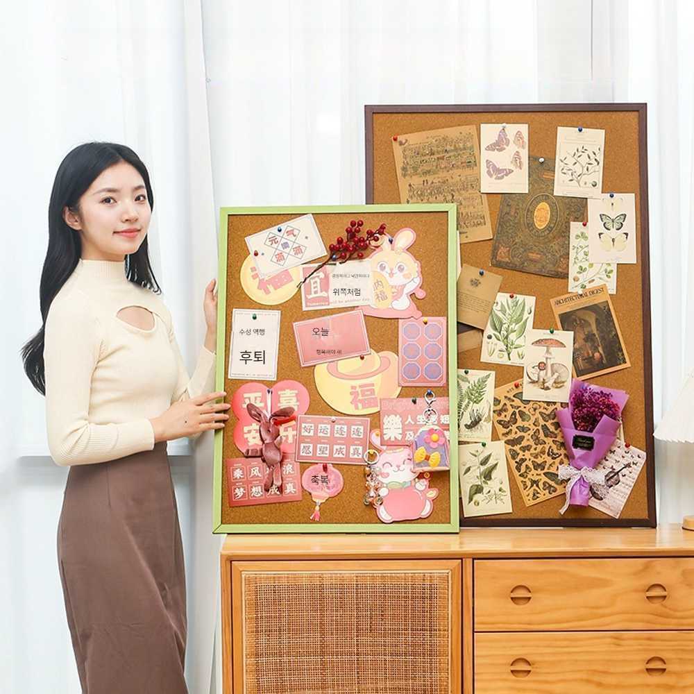 코르크보드 코르크 게시판 벽걸이 시트지 코르크바닥재 환경판 - 상품 이미지