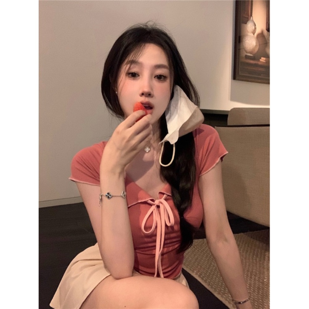 미녀와 순정남 26회 공마리 한수아 티셔츠 브이넥 발레코어 의상 옷 패션 - 상세 이미지 2
