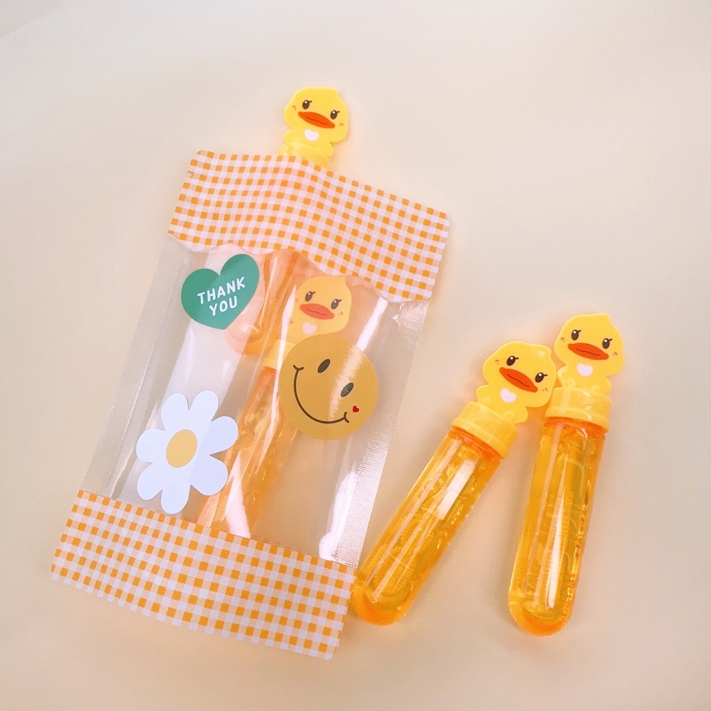 비눗방울 놀이 오리 버블스틱 어린이집 답례품 구디백 안전한 비누방울