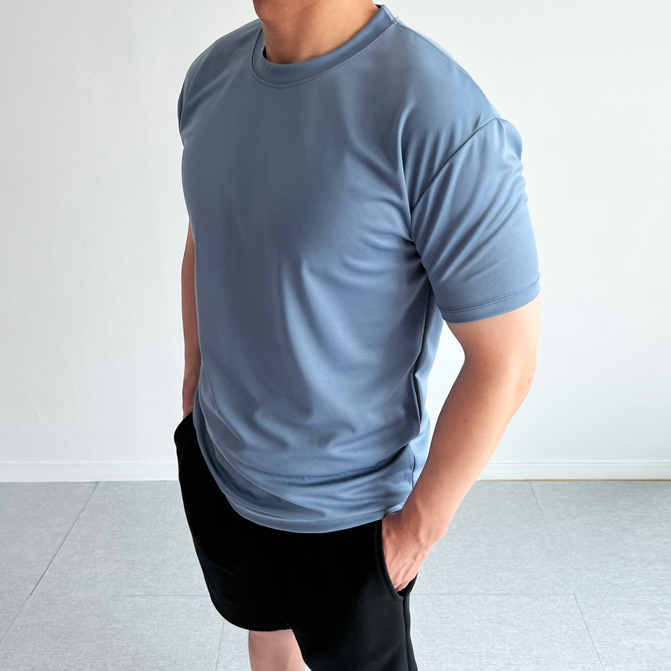 1+1 남자쿨티셔츠반팔 쿨반팔티 머슬핏 - 상세 이미지 4