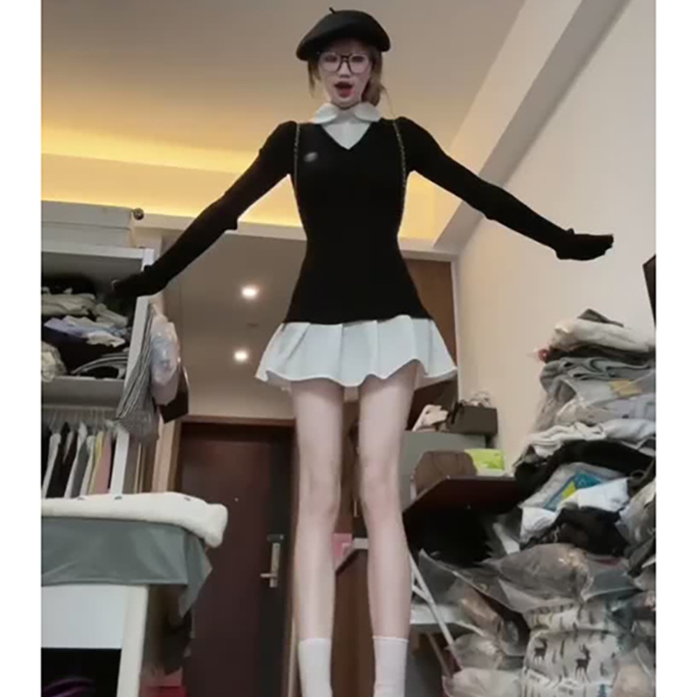 지락이의 뛰뛰빵빵 안유진 블라우스 긱시크 슬림 의상 옷 패션 - 메인 이미지