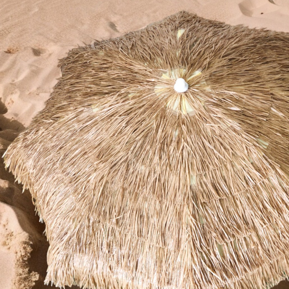 하와이안 라탄 파라솔 레이빌라 대형 밀짚 캠핑 감성 휴대용 비치 밀집 초가