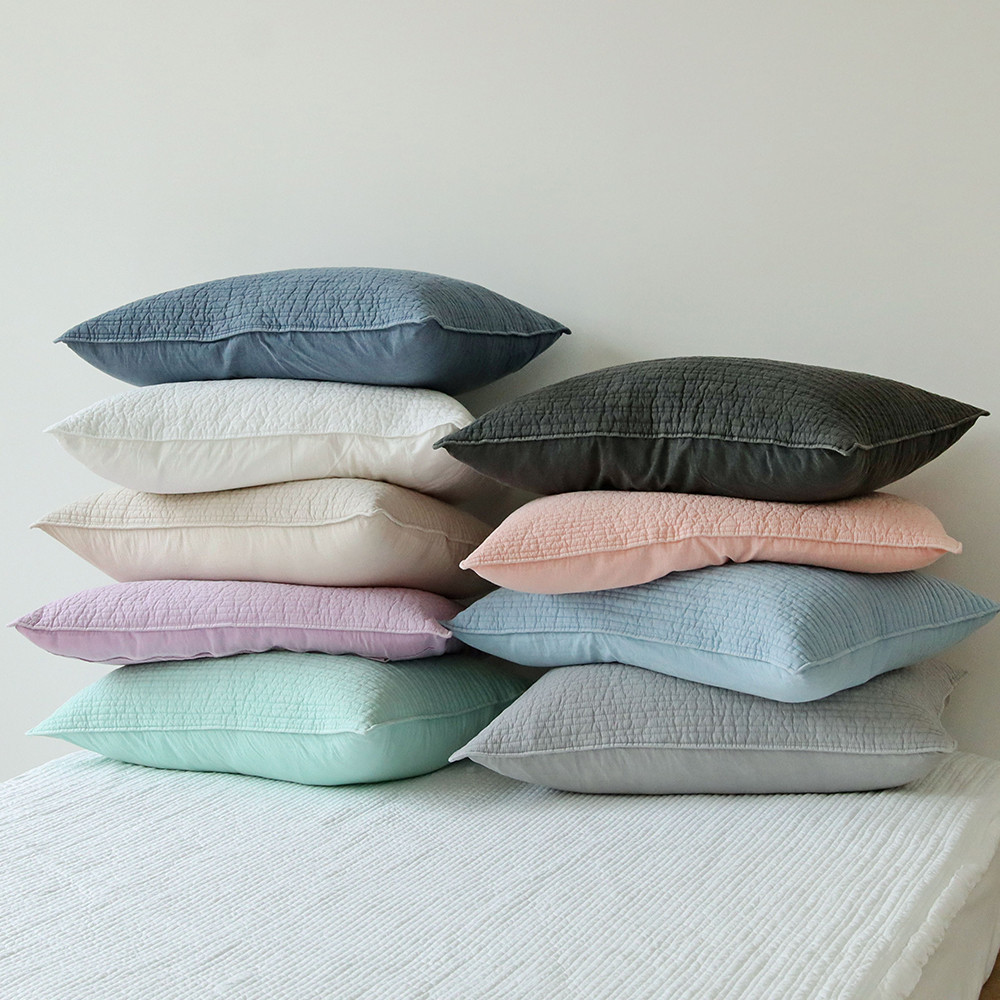 고온에 삶은 국산 피그먼트 60수 아사 순면 줄누빔 베개커버 5070