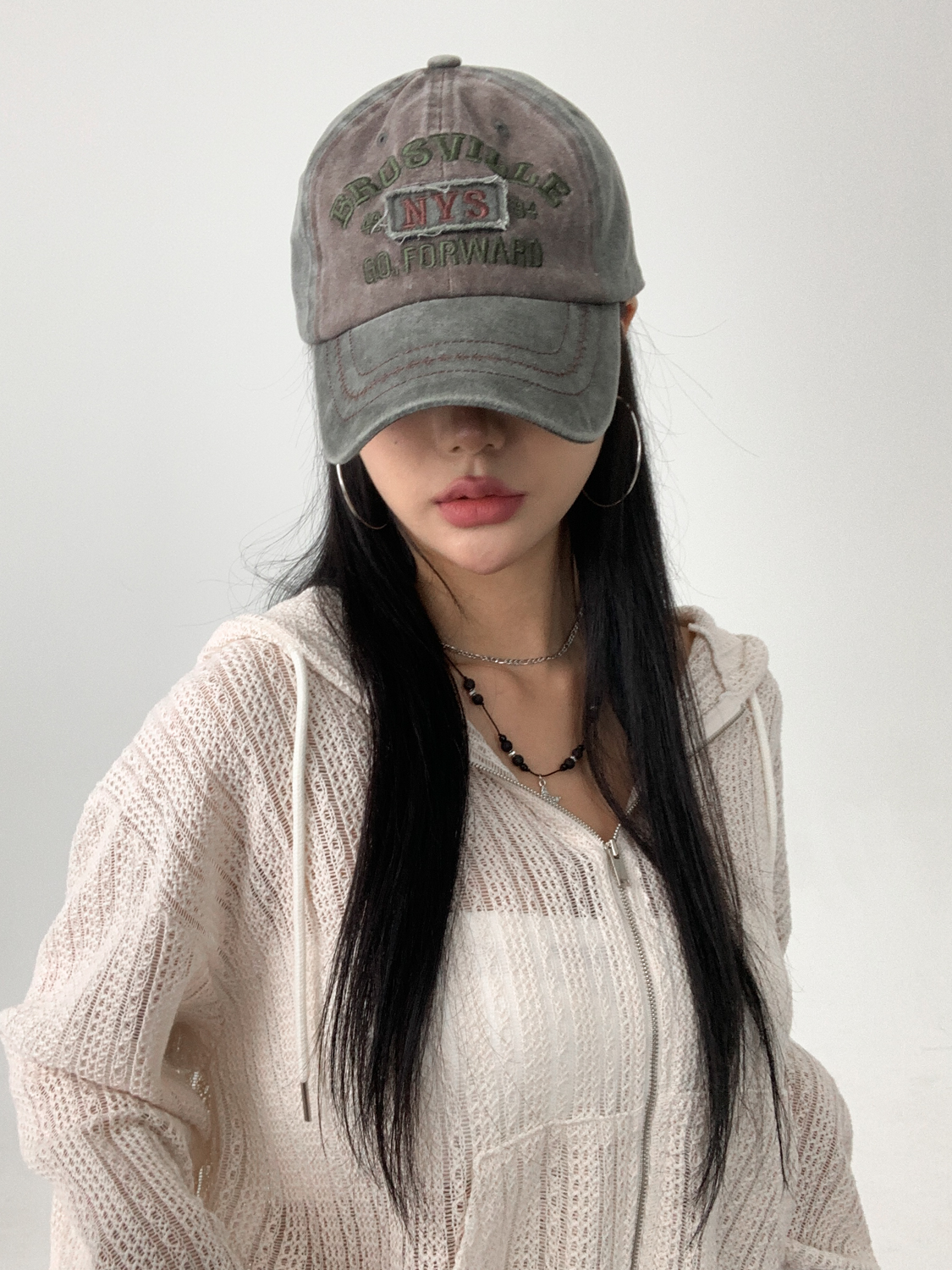 [18종/BEST] y2k 레터링 자수 빈티지 페스티벌 볼캡 모자 모음 상세 이미지 21
