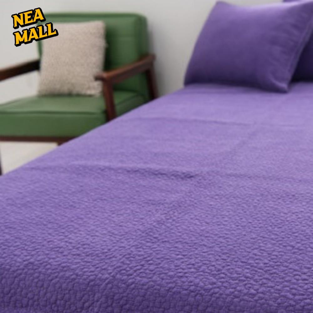 보라색 순면 여름이불 무지 순면 워싱 여름패드