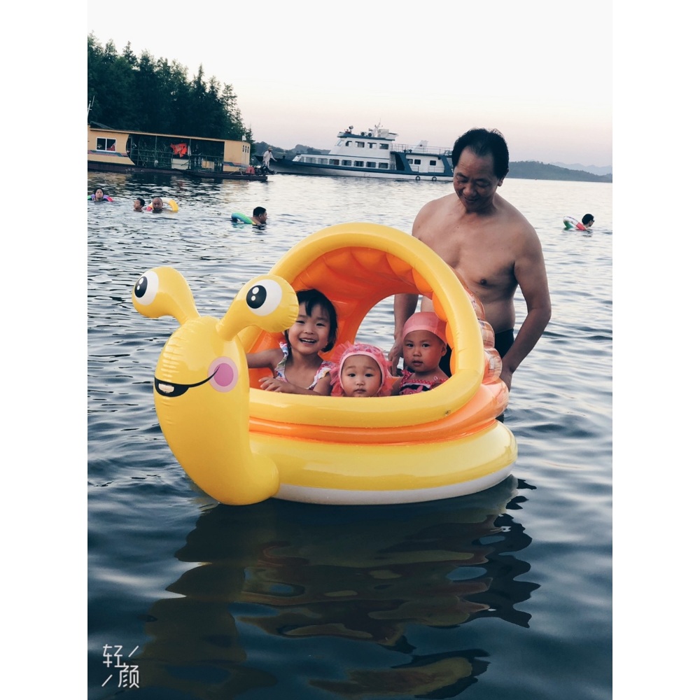 대형 튜브 파도타기 아이물놀이 캐릭터 수영장 풀 보트 - 상세 이미지 2