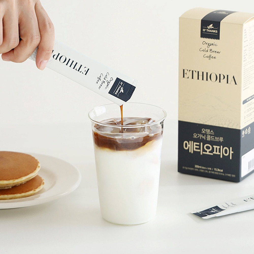 (오땡스)유기농 콜드브루원액 에티오피아 더치커피 액상커피스틱 30ml 10개입 - 상품 이미지