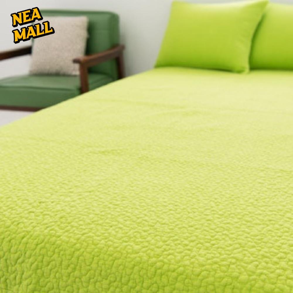 그린 순면 여름이불 무지 순면 워싱 여름패드